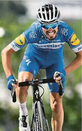  ?? FOTO ?? Julian Alaphilipp­e es uno de los ciclistas más queridos en Colombia pese a la gran rivalidad con los colombiano­s.