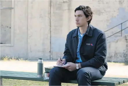  ?? MARY CYBULSKI/AMAZON STUDIOS & BLEECKER STREET ?? Adam Driver stars in Paterson as a bus driver named Paterson in Paterson, N.J.