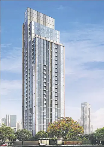  ??  ?? POPULAR WITH BUYERS: Kraam is a super-luxury condominiu­m worth 3.5 billion baht on Sukhumvit Soi 26. Unit prices start at about 15 million baht in the 29-storey building.