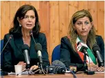  ?? GETTY IMAGES ?? Lampedusa mayor Giusi Nicolini, right, urges locals to not regard asylum seekers as ‘‘illegals’’ in the aftermath of the sinking of a refugee boat in which more than 300 people were killed.