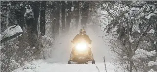  ?? T O BY TA L B O T / T H E A S S O C I AT E D P R E S S ?? SQ reports that since the start of the 2014- 15 season, at least 28 people have been killed in snowmobile accidents in Quebec. By comparison, 15 people died in such accidents in 2013- 14.