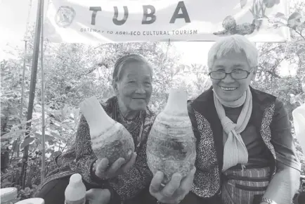  ?? Photo by Jean Nicole Cortes ?? AVA FEST. Elders showcase Tuba’s one-town one product. Tuba is set to celebrate its 6th Ava Festival on September 16-20 with the theme, “Strengthen­ing Our Culture and Community Harmony Towards Enriched Agri-Tourism Industry.”