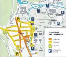  ?? GRAFIK: PR ?? Die Karte zeigt, wo in Blaubeuren geparkt werden kann.