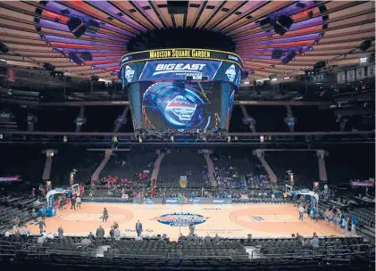  ?? GETTY ?? Madison Square Garden is shown March 12 before the start of the Big East Tournament in NewYork.