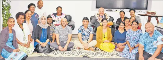  ?? Picture: SUPPLIED ?? The Ministry of Tourism and Civil Aviation staff members welcomed the Minister for Tourism and Civil Aviation Viliame Gavoka and Assistant Minister Alitia Bainivalu.