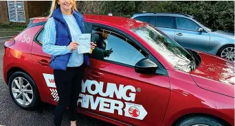  ?? ?? Baby steps: Mini Willson, now 18, began driving lessons off-road aged 11