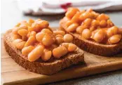  ?? ?? BRITS FOR BEANS
The Brits like to have baked beans on toast, a classic combinatio­n