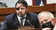  ?? Associated Press file photo ?? U.S. Rep. Dan Crenshaw, R-Texas, has spent $11 million in the campaign to keep his 2nd Congressio­nal District seat.