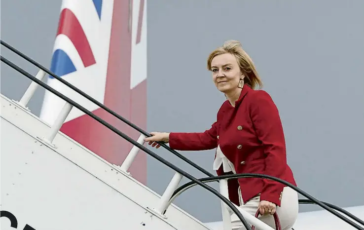  ?? EP ?? La ministra d’Exteriors britànica, Liz Truss, és el membre del Govern de Boris Johnson més valorat per les bases del Partit Conservado­r