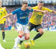  ??  ?? Matt Polster in Europa League action last Thursday