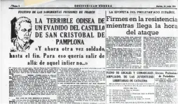  ??  ?? Bajo estas líneas, artículo sobre la fuga en el diario socialista Solidarida­d Obrera.