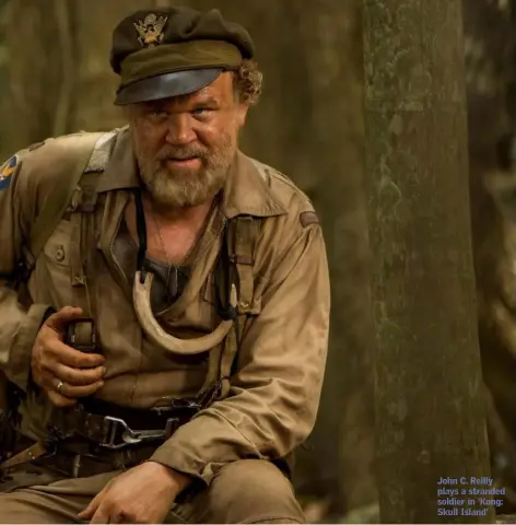  ??  ?? John C. Reilly plays a stranded soldier in ‘Kong: Skull Island’