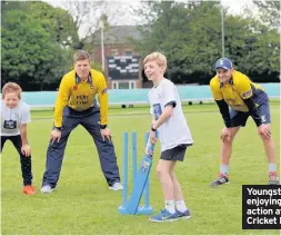  ??  ?? Youngsters enjoying the action at the Kwik Cricket Festival
