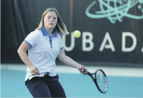  ?? Victor Besa / The National ?? Clara Lehmkuhl will be the only female singles tennis player representi­ng the UAE at the Special Olympics