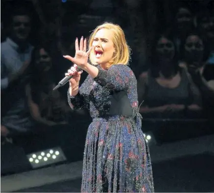  ?? Adam Bettcher Getty Images for BT PR ?? ADELE WILL take over Staples Center in downtown for eight nights starting Friday as part of her world tour for the album “25.”