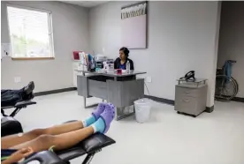  ?? ?? Patients are monitored in a recovery room following their surgical abortions at Alamo Women's Clinic in Carbondale, Illinois, on 20 April 2023. Photograph: Evelyn Hockstein/ Reuters