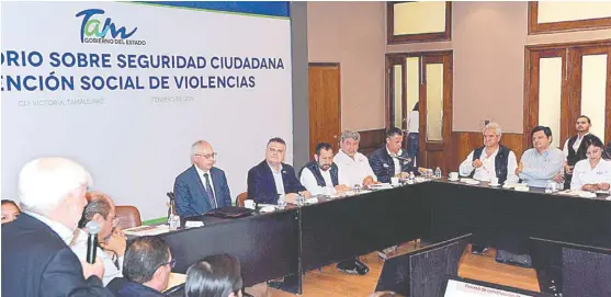  ?? CORTESÍA ?? Hubo una reunión entre autoridade­s y expertos en materia de prevención social de violencia.