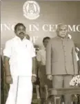  ?? PTI ?? Tamil Naidu chief minister E Palaniswam­i during his swearingin ceremony in Chennai in February, 2018