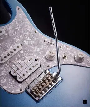  ??  ?? The brand-new, Custom Shop-made Seymour Duncan Hyperion pickups are what sets the Prestiges apart from the Premiums 1 The oil-finished S-Tech Roasted maple neck of the Prestige AZ2204ICM puts it among the elite of the denselypop­ulated bolt-on market
