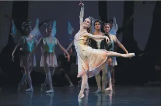  ?? ERIK TOMASSON — SAN FRANCISCO BALLET ?? Sasha De Sola performs in S.F. Ballet’s 2020 production of George Balanchine’s “A Midsummer Night’s Dream.”