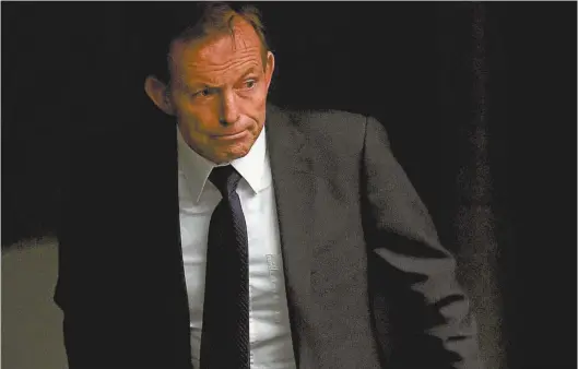  ??  ?? Former prime minister Tony Abbott in Canberra.