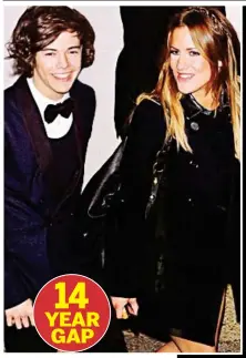  ??  ?? 14 YEAR GAP
Harry Styles with Caroline Flack