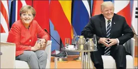  ?? Picture: AFP ?? POLITICAL PARTNERS: German President Angela Merkel and US President Donald Trump at the G20 summit in Hamburg