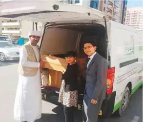  ?? Aaditya Gandhi ?? Dubai-based pupils donate clothes, books and toys for underprivi­leged children.