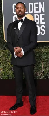  ??  ?? Michael B. Jordan in Burberry.