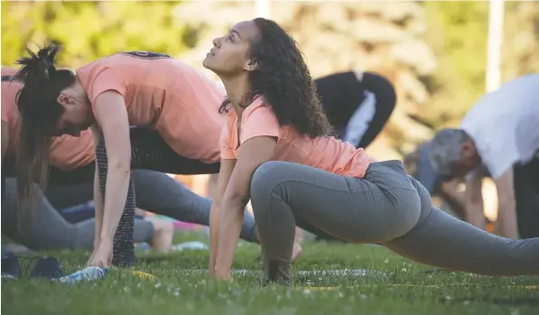  ?? PETER MCCABE ?? Newcomers to yoga should find an instructor who can gently lead them through the more common poses while offering correction­s.