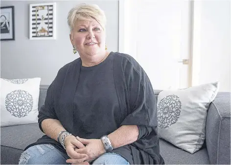  ?? CP PHOTO ?? Audrey Parker, diagnosed with stage-four breast cancer which had metastasiz­ed to her bones and has a tumour on her brain, talks about life and death at her home in Halifax on Tuesday, Oct. 23, 2018. A new national campaign is honouring the Halifax woman who ended her life with medical assistance, and is calling on the federal government to amend Canada’s assisted dying rules. Parker died with medical assistance on November 1, two years after she had been diagnosed with terminal breast cancer.