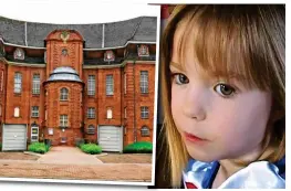  ??  ?? Inmate: Brueckner’s Kiel jail and Madeleine McCann