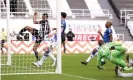  ??  ?? Callum Wilson scores Newcastle’s second goal from close range. Photograph: Alex Pantling/PA