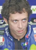  ??  ?? Valentino Rossi, 36 anni, nove titoli mondiali