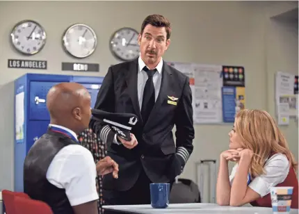  ??  ?? “LA to Vegas” takes off with Nathan Lee Graham, left, Dylan McDermott and Kim Matula on board. FOX