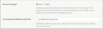  ??  ?? Het aanmaken van Let's-Encrypt-certificat­en kan door Mattermost zelf gedaan worden.