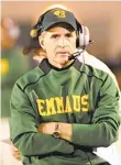  ?? COURTESY DONNA FISHER ?? Former Emmaus head coach Joe Bottiglier­i will be inducted into the National Football Foundation Lehigh Valley Hall of Fame on May 6.