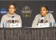  ?? Hearst Connecticu­t Media file photo ?? Kia Nurse, left, and Gabby Williams have facilitate­d and promoted the continued success of the UConn program in recent seasons.