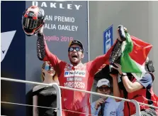  ?? ANSA ?? La vittoria di Danilo Petrucci con la Ducati al Mugello lo scorso anno