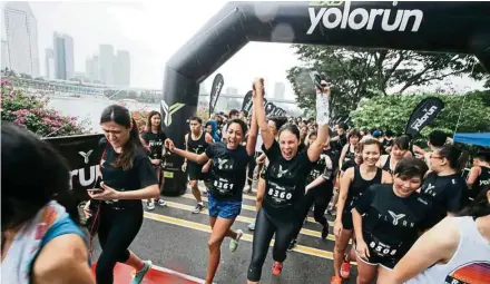  ?? — YOLO Run ?? Participan­ts at last year’s YOLO Run in Singapore.