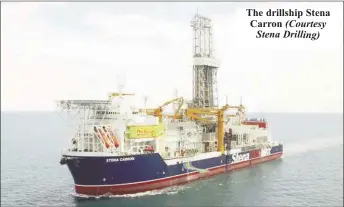  ??  ?? The drillship Stena (Courtesy Carron Stena Drilling)