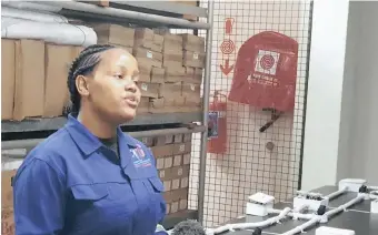  ??  ?? PHILILE Jessica Mngadi, 21, from eNanda, north-west of Durban, will represent South Africa at the 45th Edition of World Skills Competitio­n in Kazan, Russia next month.