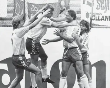  ?? ?? Søren Lerby, Michael Laudrup, Preben Elkjaer og Jesper Olsen trylleband­t det meste af verden i 1986 i Mexico.