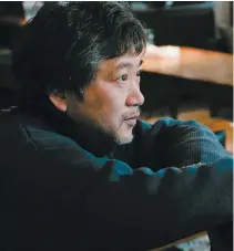  ??  ?? Hirokazu Kore-eda on the set of Shoplifter­s, 2017