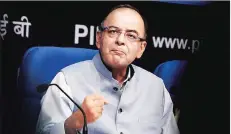  ?? PHOTO: PTI ?? FM Arun Jaitley addressing the media in New Delhi on Friday.