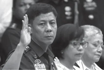  ?? SENATE PRIB/LEX NUEVA ESPAÑA ?? Relieved PNP Special Action Force chief Getulio Napeñas attends the Senate hearing on the Mamasapano operation yesterday.
