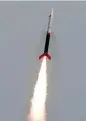  ?? ANI ?? Vikram-S successful­ly lifted off from Satish Dhawan Space Centre, in Sriharikot­a, yesterday.