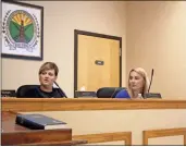  ?? Kevin Myrick ?? Council member Amy Causey (left) said that if up to her and for as long as she’s a member of the Aragon City
Council, she wouldn’t allow a second K-9 dog to be purchased following Nero’s sale on July
24.