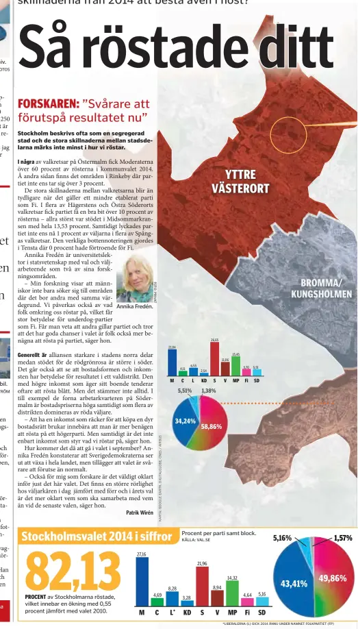  ??  ?? Centerpart­iet fick 0 procent av rösterna i Rinkeby C vid kommunalva­let 2014.