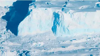  ?? Picture / Nasa ?? The Thwaites Glacier is already contributi­ng 10 per cent of all global sea level rise.